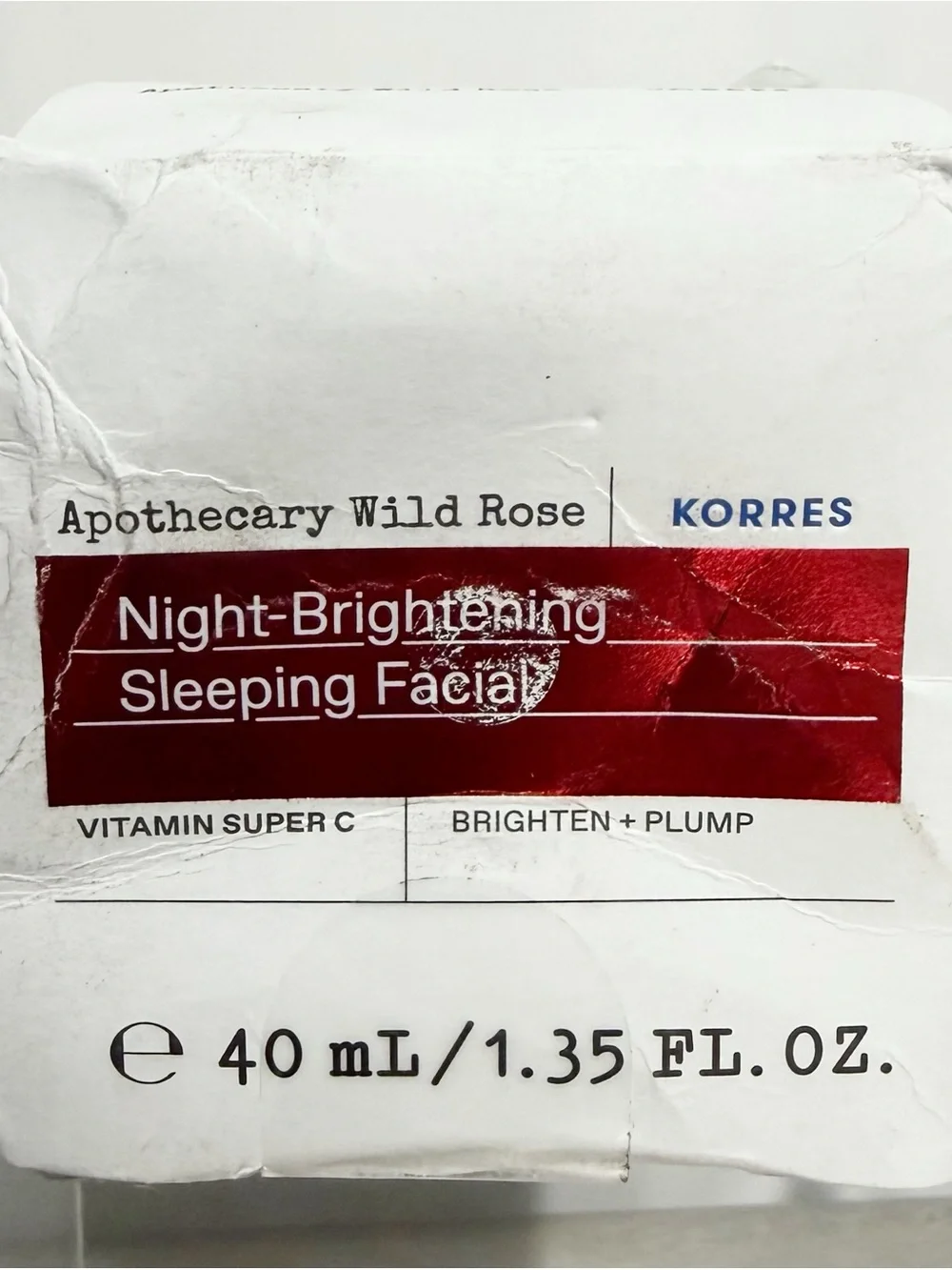 KORRES Apothecary Wild Rose Night Brightening Sleeping Facial 1.35 fl oz ~ NIB